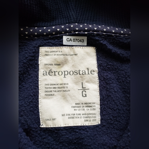 Aeropostale Logo Hoodie Navie - Picture 3 of 4